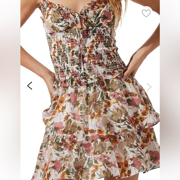 XS Mini Ruffle Cutout Dress - Picture 2 of 7